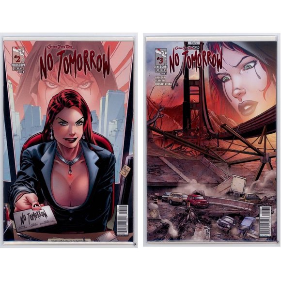 GRIMM FAIRY TALES NO TOMORROW #2A and #3C, Zenescope, ©2013, HIGH GRADE - Picture 1 of 3